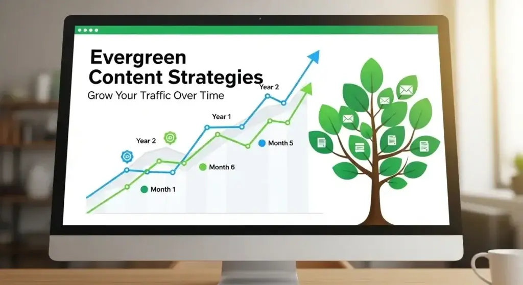 Evergreen website content generating long term traffic
