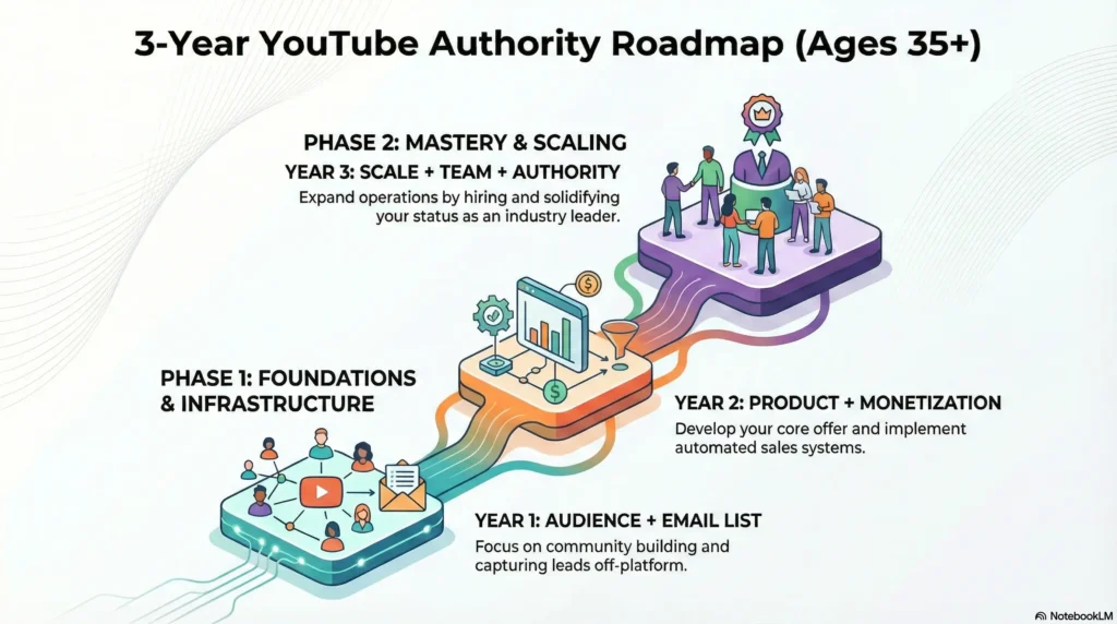 Three year YouTube business growth plan 